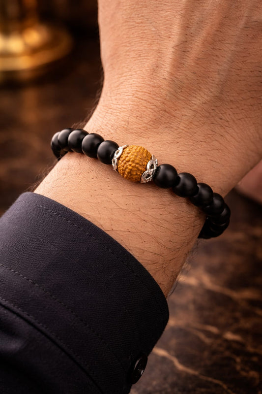 Natural Karungali Rudraksha Bracelet for Protection & Negative Energy Removal - RatnaSetu