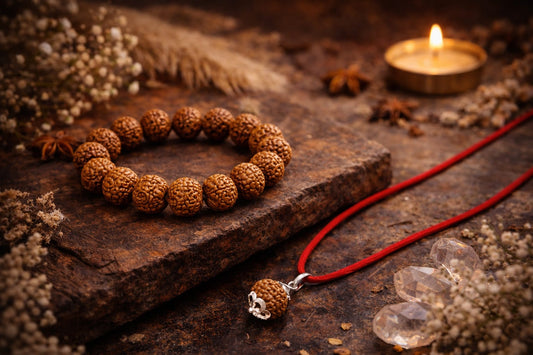 Original Certified 7 Mukhi Rudraksha Bracelet with Pendant Combo Set | RatnaSetu