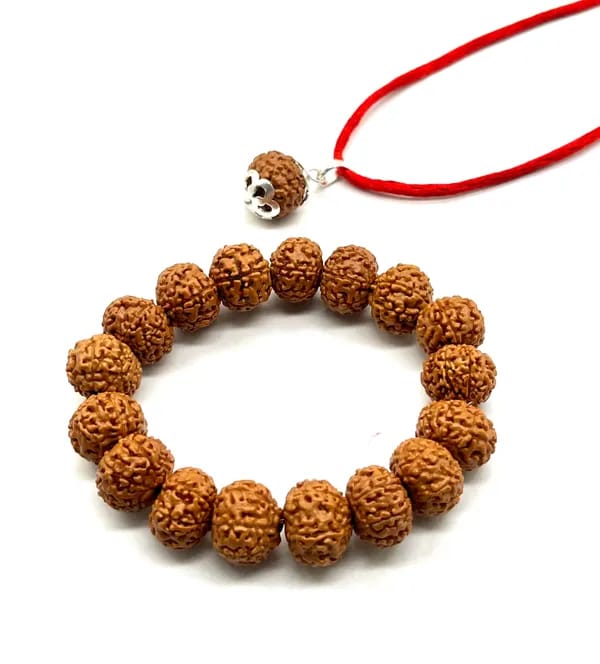 Original Certified 7 Mukhi Rudraksha Bracelet with Pendant Combo Set | RatnaSetu