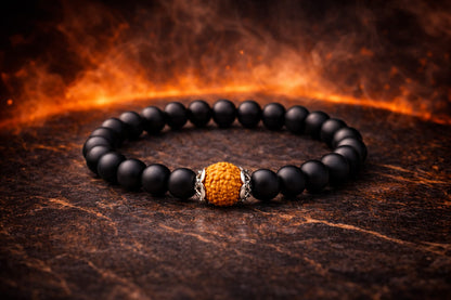Natural Karungali Rudraksha Bracelet for Protection & Negative Energy Removal - RatnaSetu