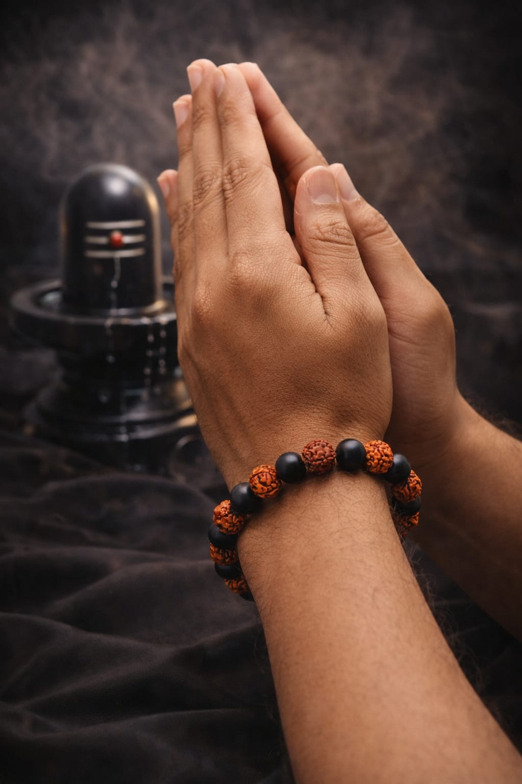 Natural Karungali Rudraksha Bracelet for Protection & Negative Energy Removal - RatnaSetu