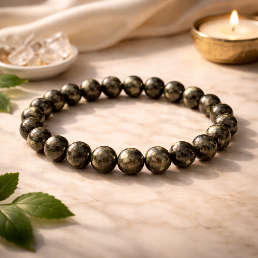 Original Pyrite Bracelet for Wealth & Success by RatnaSetu - Lab Certified