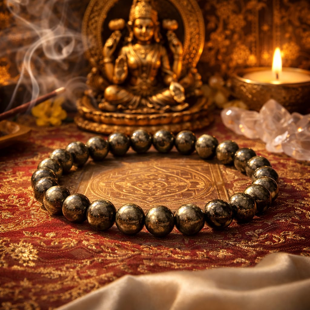 Original Pyrite Bracelet for Wealth & Success by RatnaSetu - Lab Certified