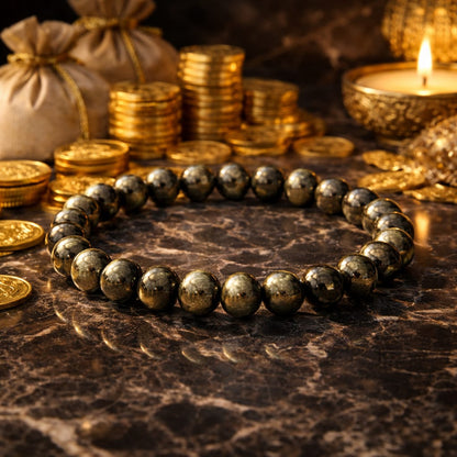 Original Pyrite Bracelet for Wealth & Success by RatnaSetu - Lab Certified