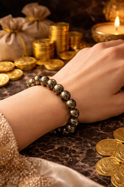 Original Pyrite Bracelet for Wealth & Success by RatnaSetu - Lab Certified