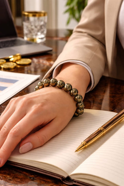 Original Pyrite Bracelet for Wealth & Success by RatnaSetu - Lab Certified