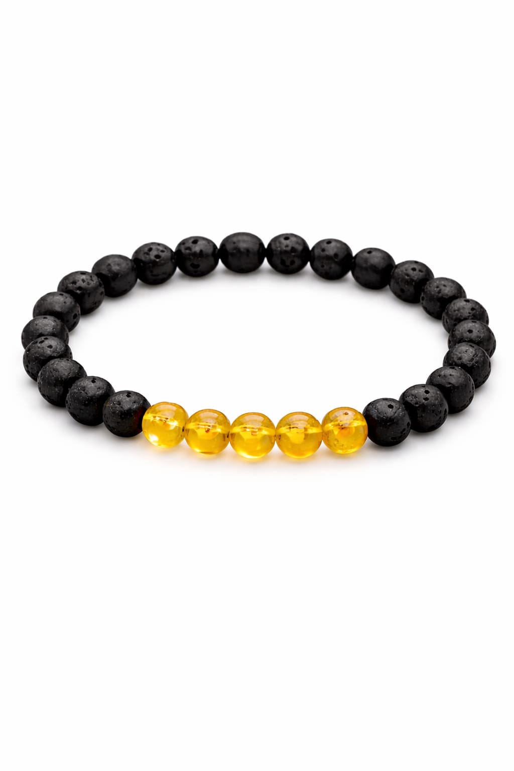Natural Citrine Lava Stone Bracelet with Citrine Crystal Tree Combo for Wealth & Success - RatnaSetu