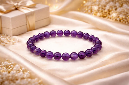 Original Amethyst Bracelet for Peace & Anxiety Relief by RatnaSetu - Certified