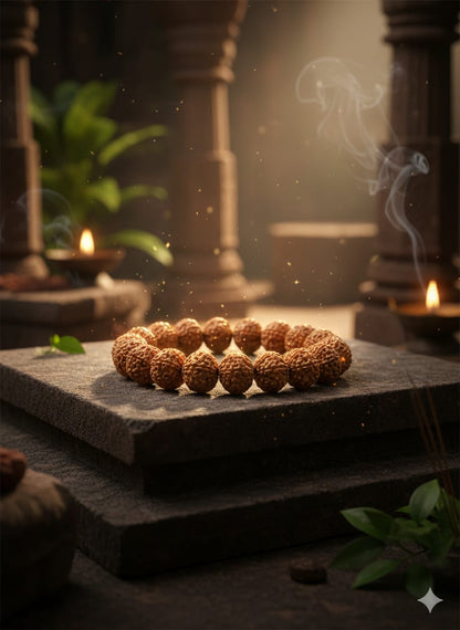 Original 7 Mukhi Rudraksha Bracelet for Wealth | Certified Saat Mukhi | Ratnasetu