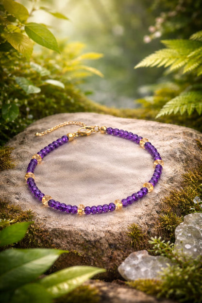 Premium Amethyst Citrine 925 Silver Bracelet for Wealth & Peace - RatnaSetu