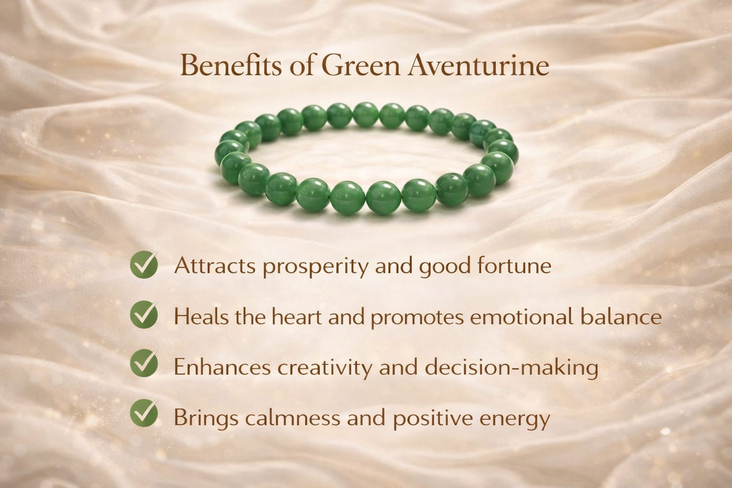 Natural Green Aventurine Stone Bracelet for Success & Abundance | RatnaSetu