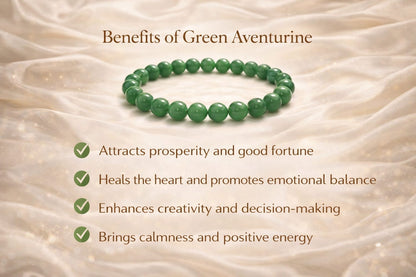 Natural Green Aventurine Stone Bracelet for Success & Abundance | RatnaSetu