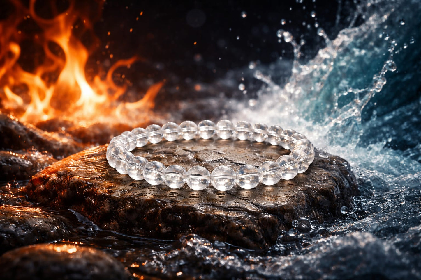 Original Sphatik Bracelet (Clear Quartz) by RatnaSetu - Lab Certified & Natural