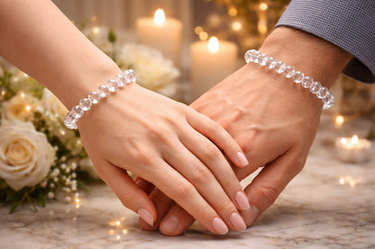 Original Sphatik Bracelet (Clear Quartz) by RatnaSetu - Lab Certified & Natural