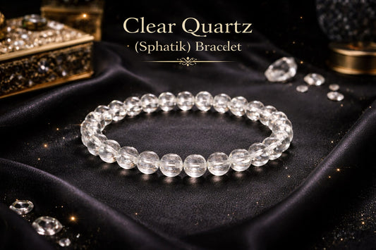 Original Sphatik Bracelet (Clear Quartz) by RatnaSetu - Lab Certified & Natural