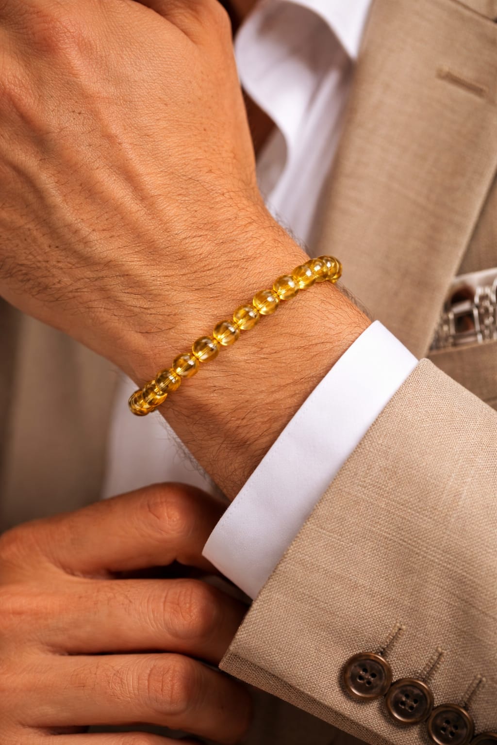 Original Citrine Bracelet for Success & Wealth by RatnaSetu - Lab Certified