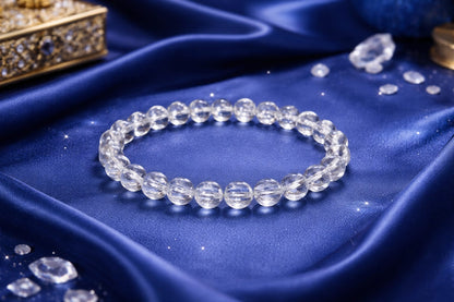 Original Sphatik Bracelet (Clear Quartz) by RatnaSetu - Lab Certified & Natural