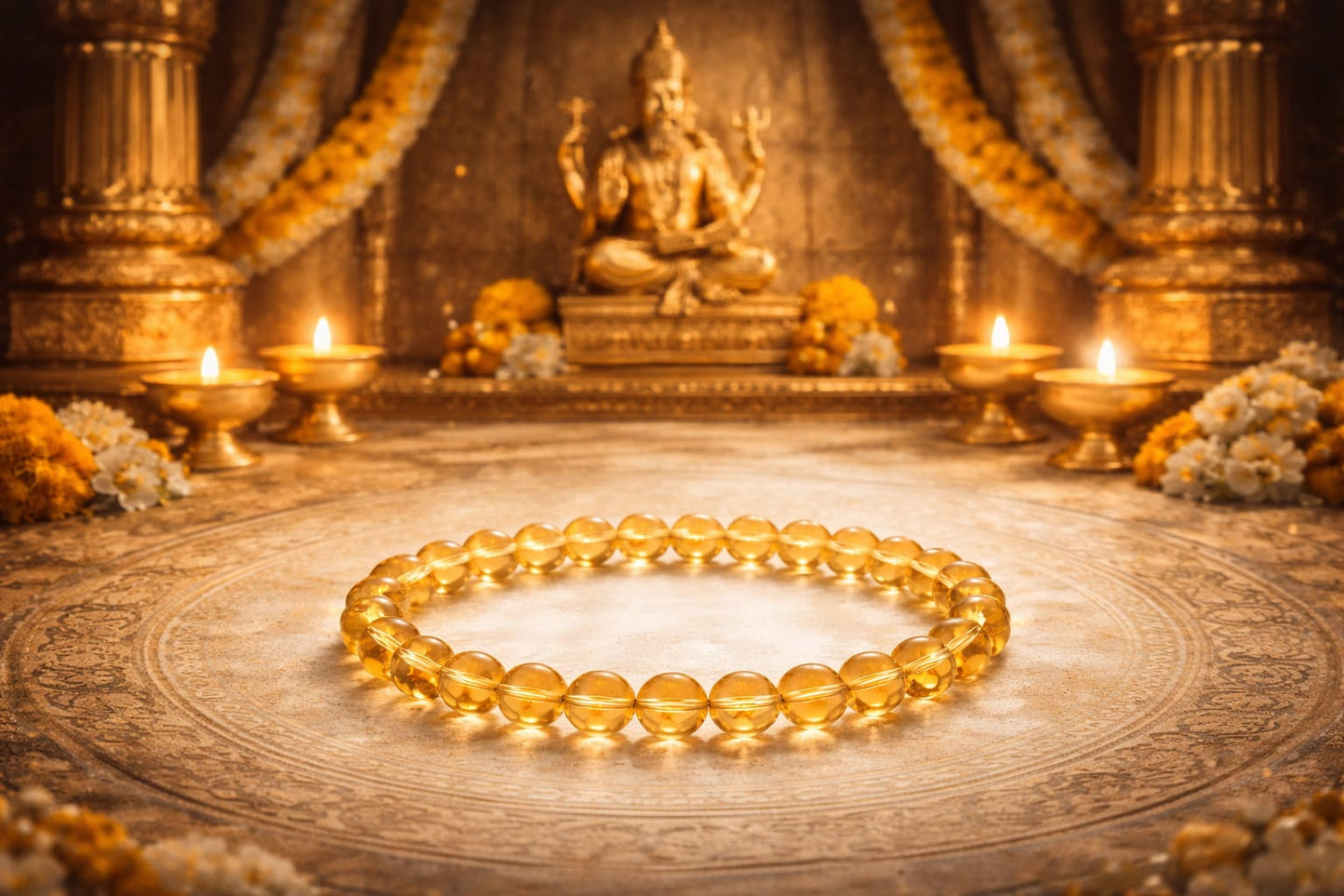 Original Citrine Bracelet for Success & Wealth by RatnaSetu - Lab Certified