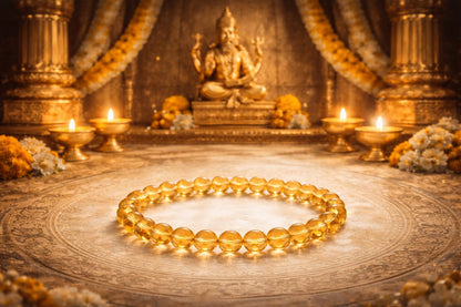 Original Citrine Bracelet for Success & Wealth by RatnaSetu - Lab Certified