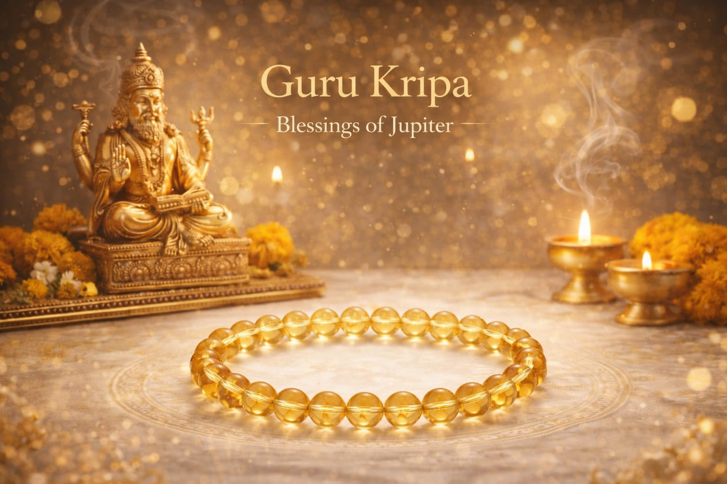 Original Citrine Bracelet for Success & Wealth by RatnaSetu - Lab Certified