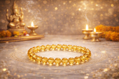 Original Citrine Bracelet for Success & Wealth by RatnaSetu - Lab Certified
