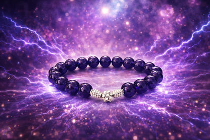 Luxury 925 Silver Amethyst Healing Crystal Bracelet for Peace & Calm - RatnaSetu