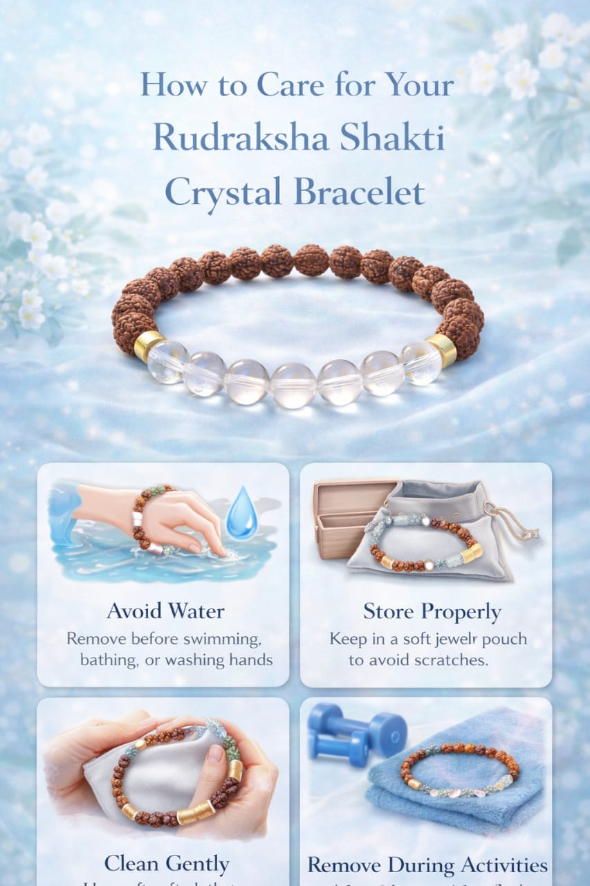 Original Sphatik & Rudraksha Bracelet for Peace & Focus (Certified) - RatnaSetu