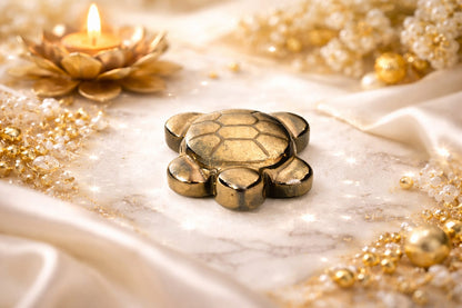 Pyrite 7 Running Horses Vastu Frame and Pyrite Turtle Combo - RatnaSetu