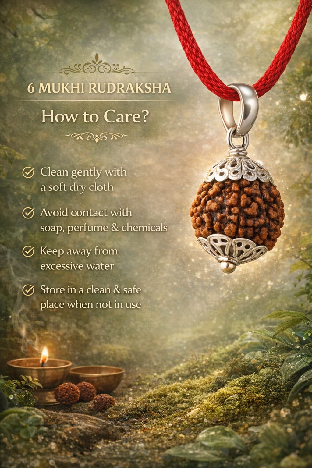 Buy Original 6 Mukhi Rudraksha | Certified Bead for Focus & Willpower | Ratnaset